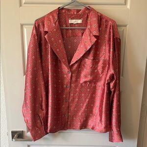 LOFT - Pink Floral Blouse